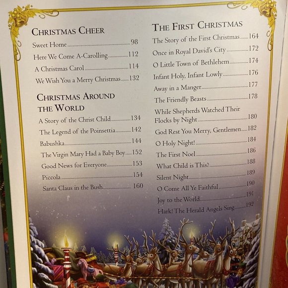 My Treasury Of Christmas Carols And Stories Hardcover Children’s Book - Picture 8 of 16